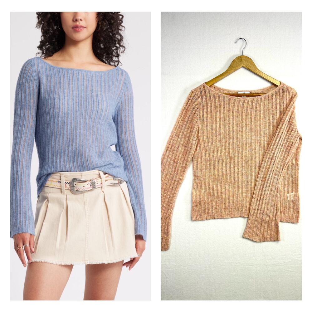 Feminine Romantic BP Ladder Stitch Sweater - Size M